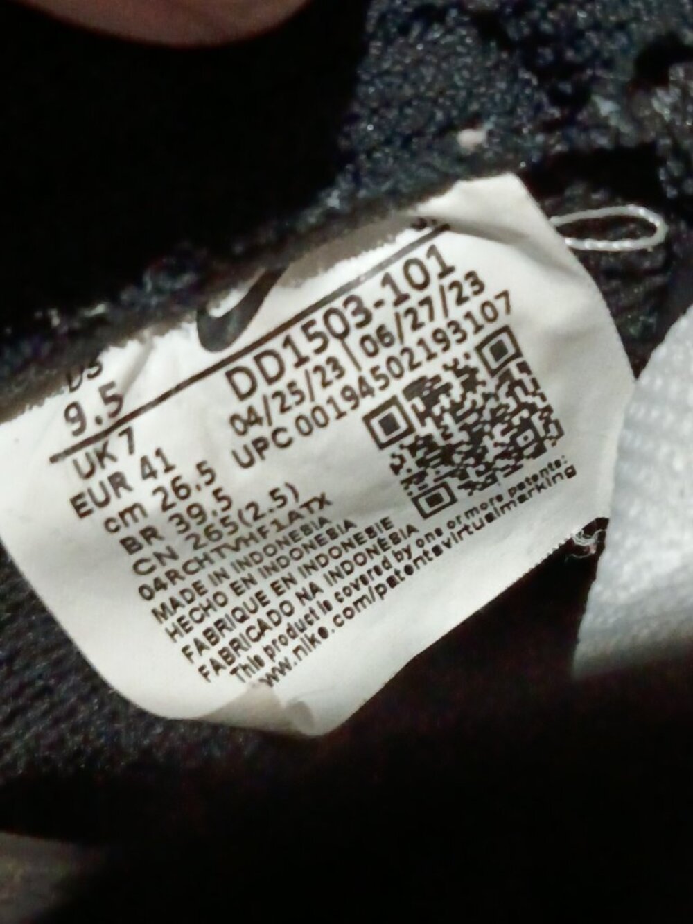 Nike Dunk Low Panda Womens Black White Sneakers DD1503-101 Size 9.5 - Picture 2 of 14